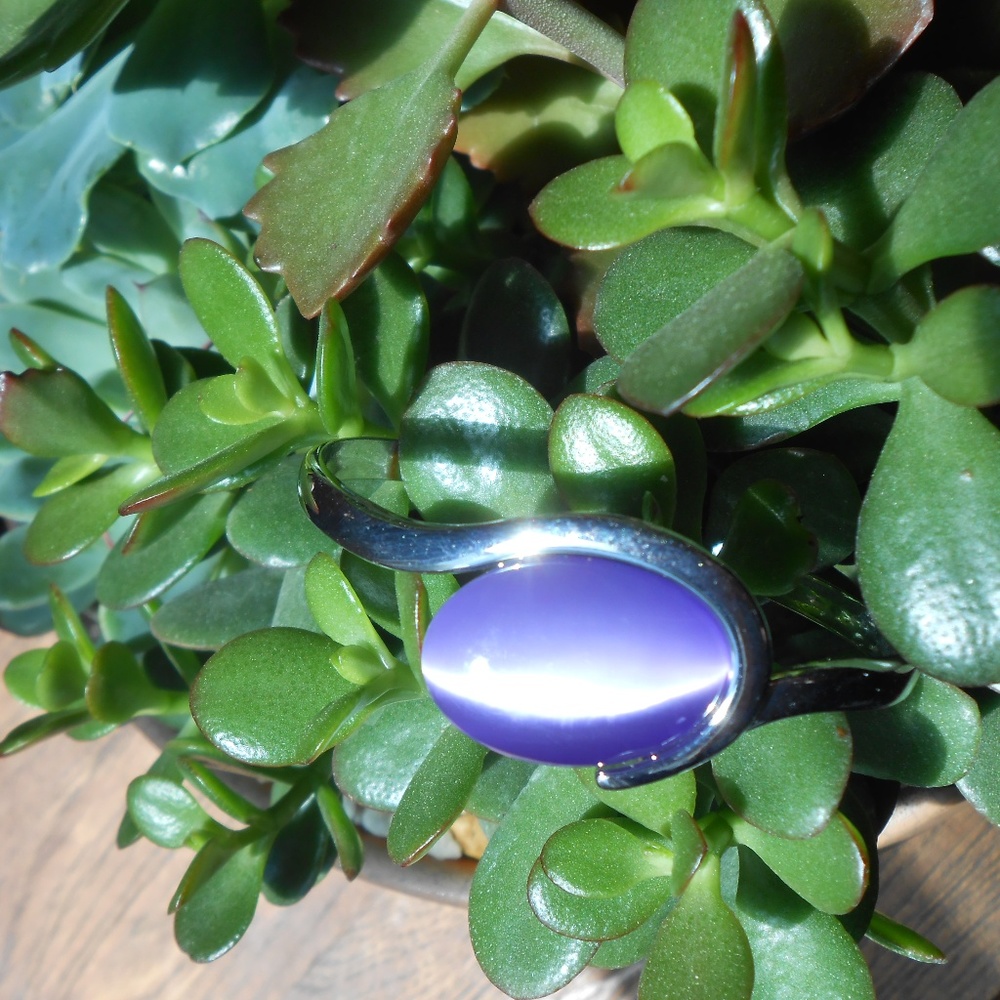 Magnetic Oval Cats Eye Cuff Bracelet